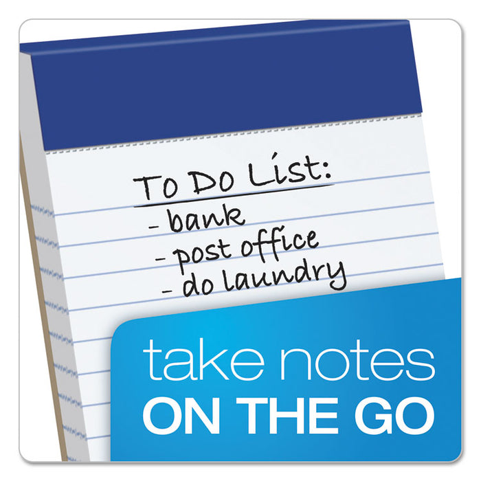 Perforated Writing Pads, Narrow Rule, 50 White 3 x 5 Sheets, Dozen