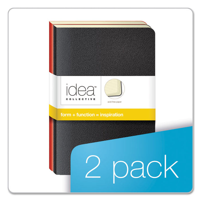 Idea Collective Journal, Soft Cover, 1 Subject, Wide/Legal Rule, Assorted Covers, 5.5 x 3.5, 40 Sheets, 2/Pack