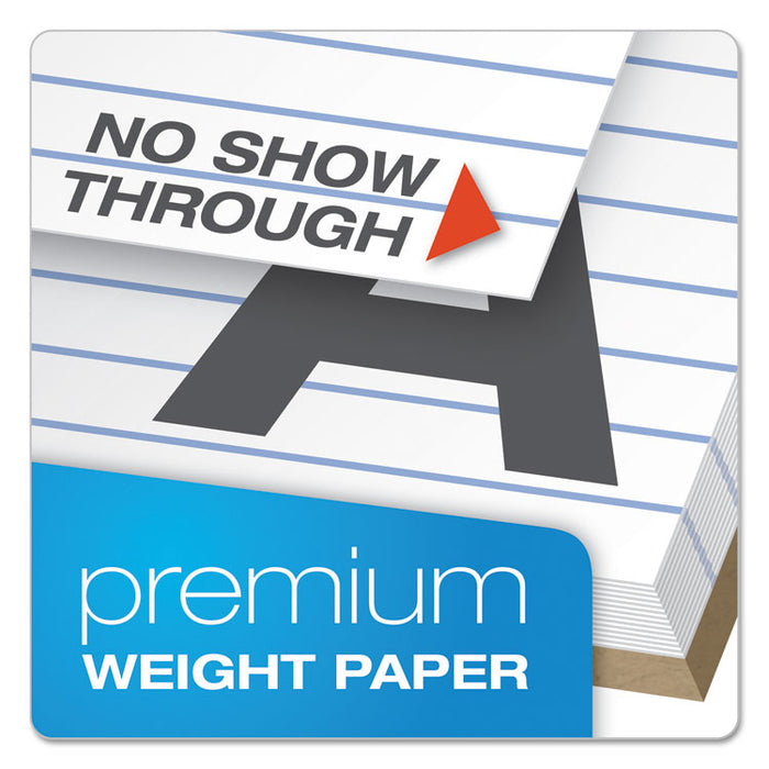 Gold Fibre Writing Pads, Wide/Legal Rule, 50 White 8.5 x 11.75 Sheets, 4/Pack