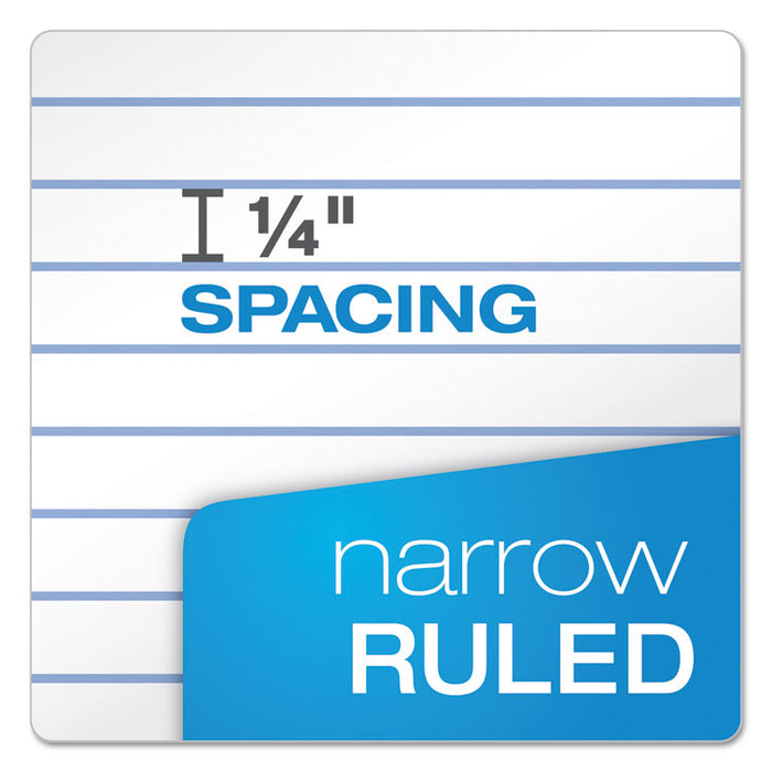 Perforated Writing Pads, Narrow Rule, 50 White 3 x 5 Sheets, Dozen