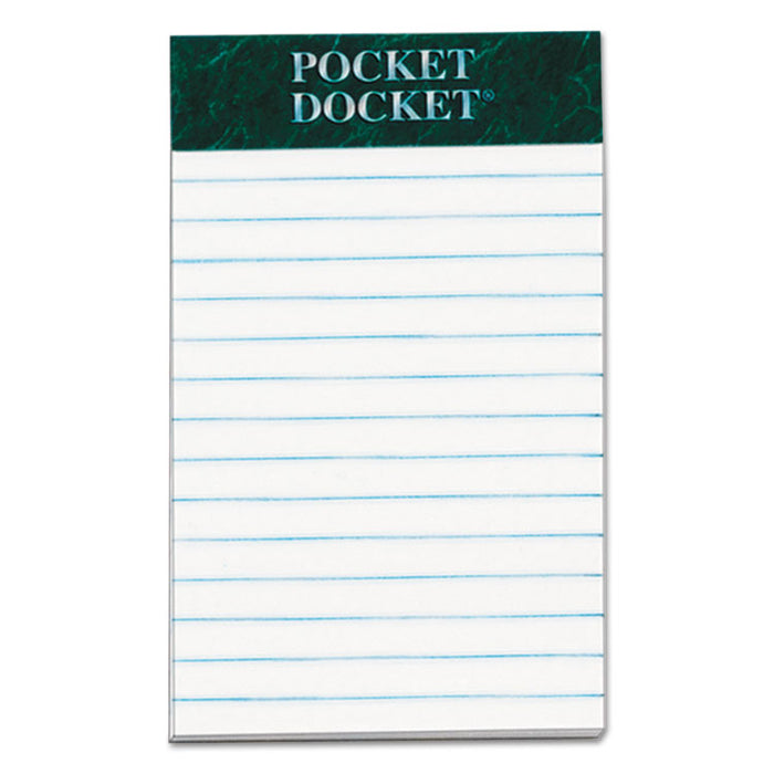 Docket Ruled Perforated Pads, Medium/College Rule, 50 White 3 x 5 Sheets, 12/Pack