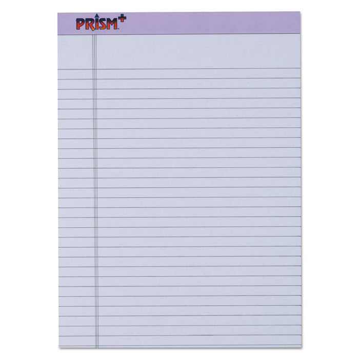 Prism + Colored Writing Pads, Wide/Legal Rule, 50 Pastel Orchid 8.5 x 11.75 Sheets, 12/Pack