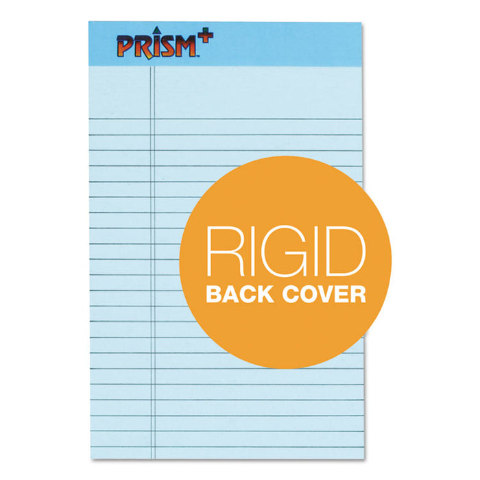 Prism + Colored Writing Pads, Narrow Rule, 50 Pastel Blue 5 x 8 Sheets, 12/Pack