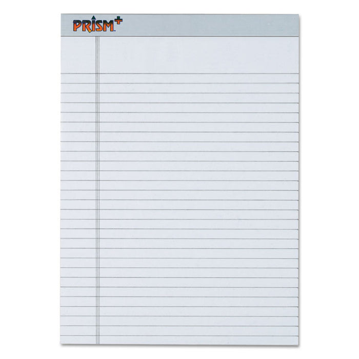 Prism + Colored Writing Pads, Wide/Legal Rule, 50 Pastel Gray 8.5 x 11.75 Sheets, 12/Pack
