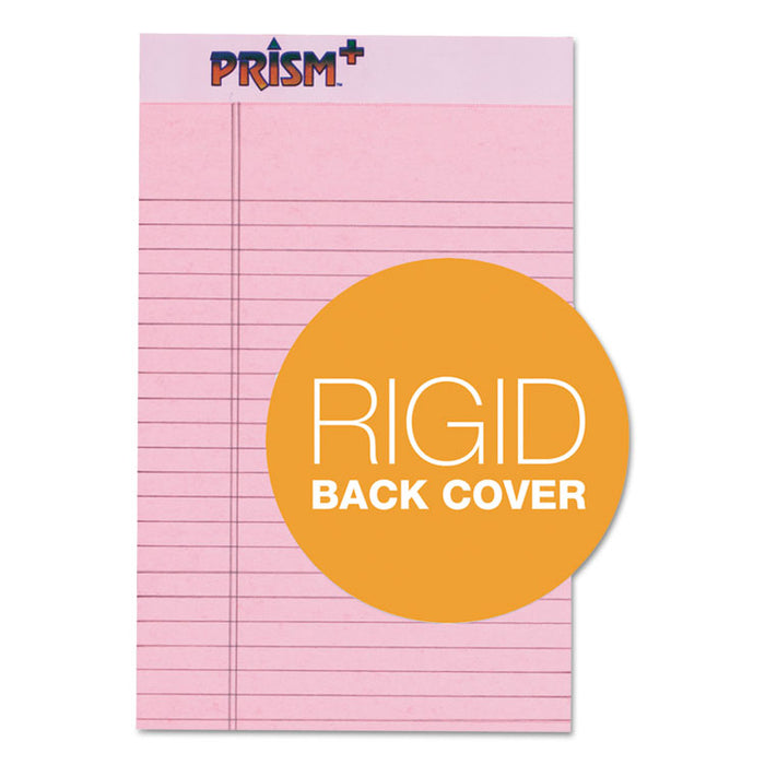 Prism + Colored Writing Pads, Narrow Rule, 50 Pastel Pink 5 x 8 Sheets, 12/Pack