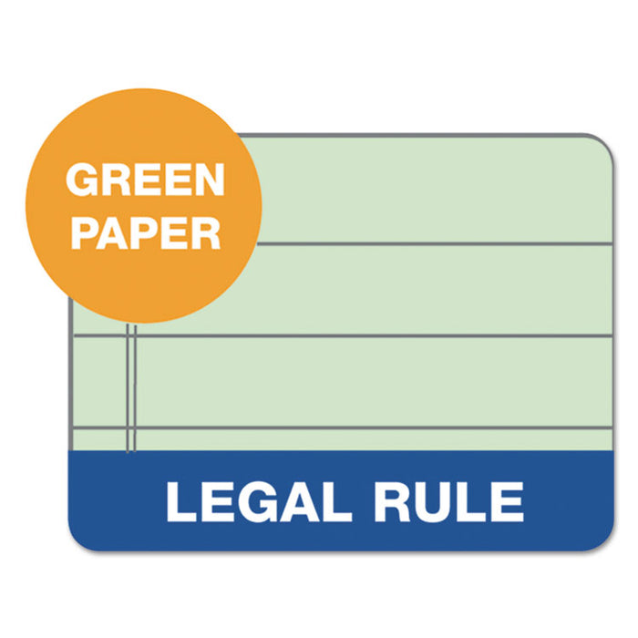 Prism + Colored Writing Pads, Wide/Legal Rule, 50 Pastel Green 8.5 x 11.75 Sheets, 12/Pack