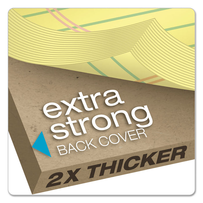 Docket Gold Ruled Perforated Pads, Wide/Legal Rule, 50 Canary-Yellow 8.5 x 14 Sheets, 12/Pack