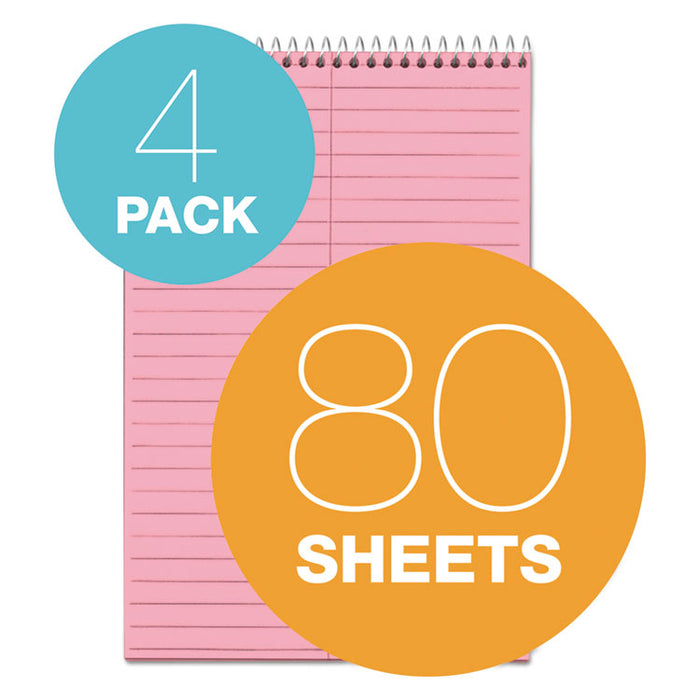 Prism Steno Books, Gregg Rule, 6 x 9, Pink, 80 Sheets, 4/Pack