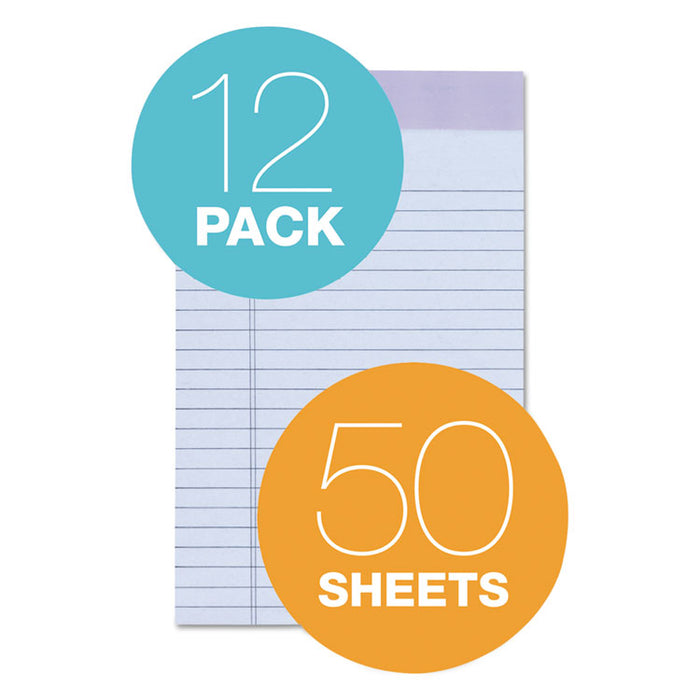 Prism + Writing Pads, Narrow Rule, 5 x 8, Pastel Orchid, 50 Sheets, 12/Pack