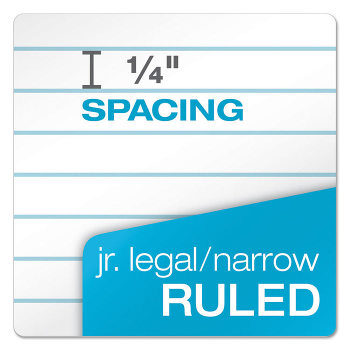 Docket Gold Ruled Perforated Pads, Narrow Rule, 50 White 5 x 8 Sheets, 12/Pack