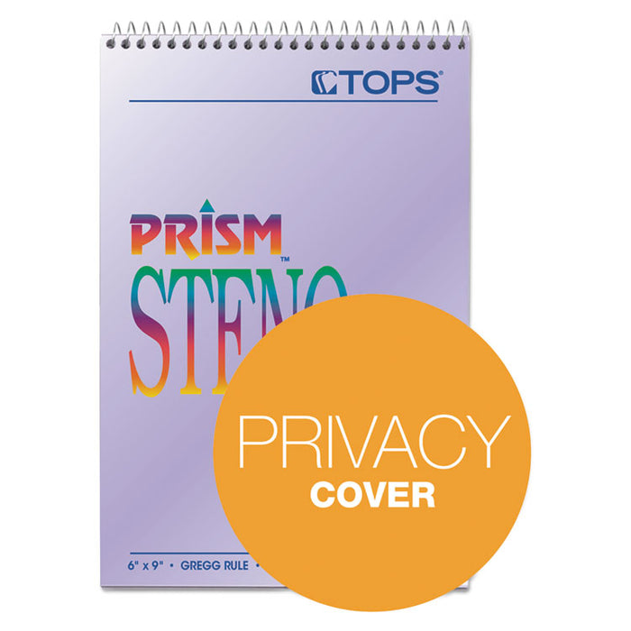 Prism Steno Pads, Gregg Rule, Orchid Cover, 80 Orchid 6 x 9 Sheets, 4/Pack
