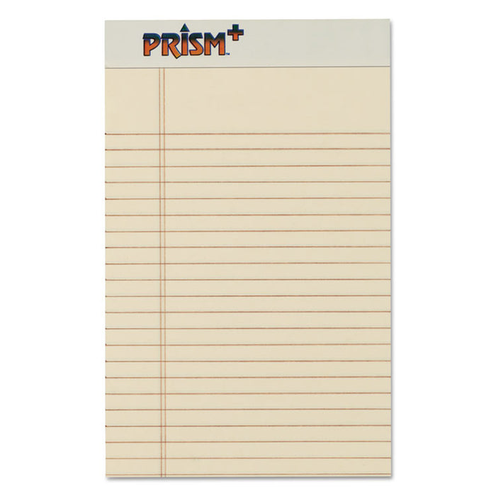 Prism + Writing Pads, Narrow Rule, 5 x 8, Pastel Ivory, 50 Sheets, 12/Pack