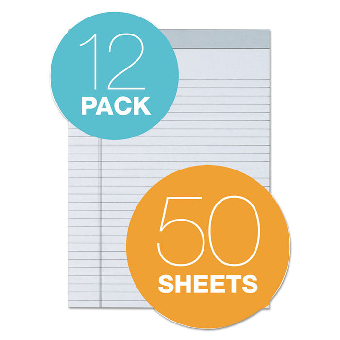 Prism + Colored Writing Pads, Wide/Legal Rule, 50 Pastel Gray 8.5 x 11.75 Sheets, 12/Pack