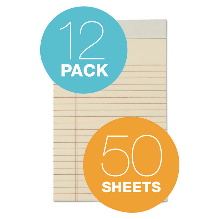 Prism + Writing Pads, Narrow Rule, 5 x 8, Pastel Ivory, 50 Sheets, 12/Pack