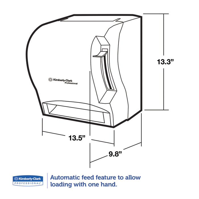 Lev-R-Matic Roll Towel Dispenser, 13.3 x 9.8 x 13.5, Smoke
