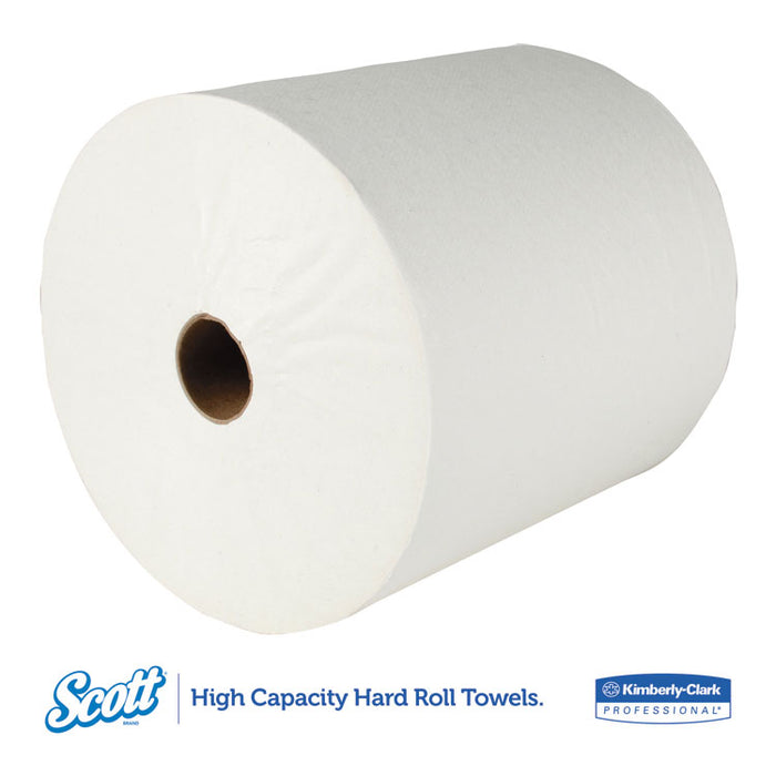 Essential High Capacity Hard Roll Towels for Business, Absorbency Pockets, 1.5" Core, 8" x 1,000 ft, White, 12 Rolls/Carton