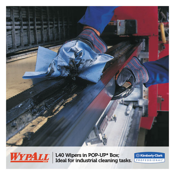 L40 Towels, POP-UP Box, 9.8 x 16.4, Blue, 100/Box, 9 Boxes/Carton