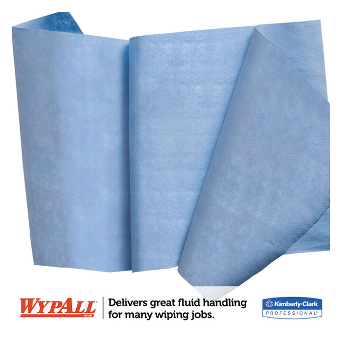 X90 Cloths, Jumbo Roll, 2-Ply, 11.1 x 13.4, Denim Blue, 450/Roll