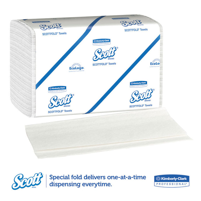 Pro Scottfold Towels, 7 4/5 x 12 2/5, White, 175 Towels/Pack, 25 Packs/Carton