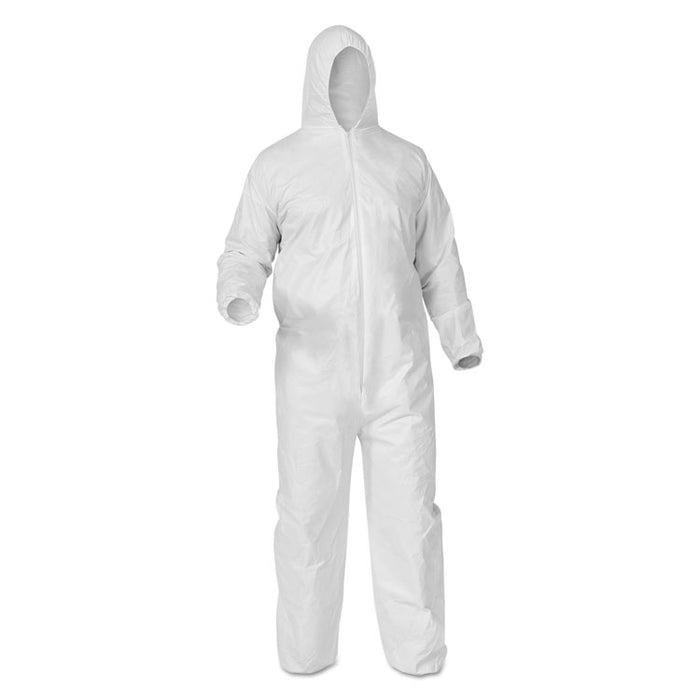 A35 Coveralls, Hooded, X-Large, White, 25/Carton