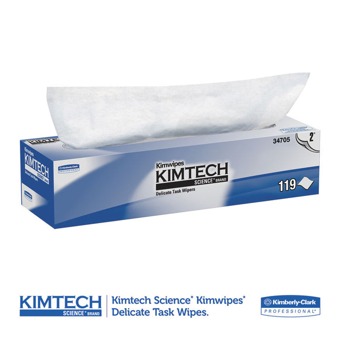 Kimwipes Delicate Task Wipers, 2-Ply, 11.8 x 11.8, 120/Box, 15 Boxes/Carton