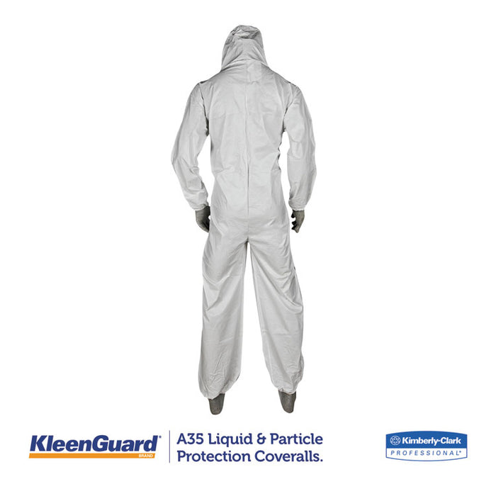 A35 Coveralls, Hooded, X-Large, White, 25/Carton