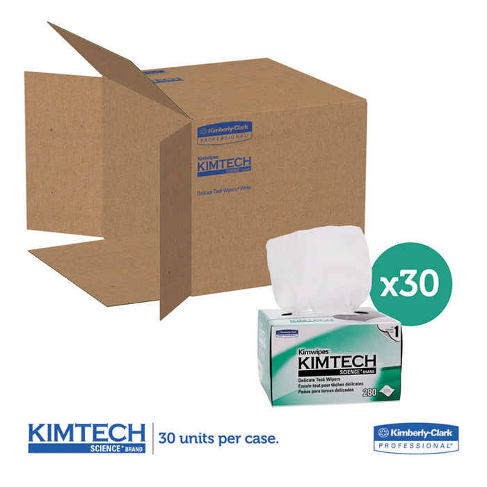 Kimwipes Delicate Task Wipers, 1-Ply, 4.4 x 8.4, 280/Box, 30 Boxes/Carton