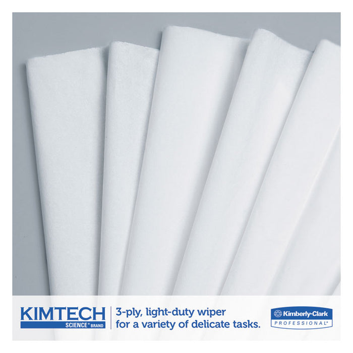 Kimwipes Delicate Task Wipers, 3-Ply, 11.8 x 11.8, 100/Box, 15 Boxes/Carton