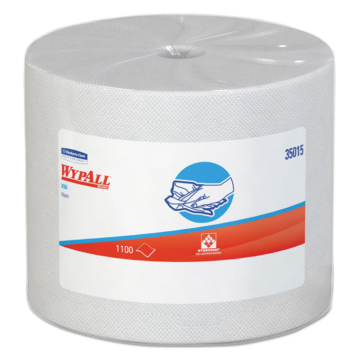 X50 Cloths, Jumbo Roll, 13.4 x 9.8, White, 1,100/Roll
