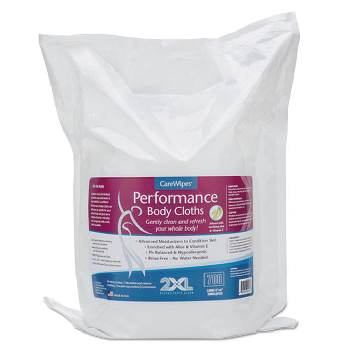 Performance Body Cloths, 6 x 8, Fresh Scent, White, 700/Pack, 4 Packs/Carton