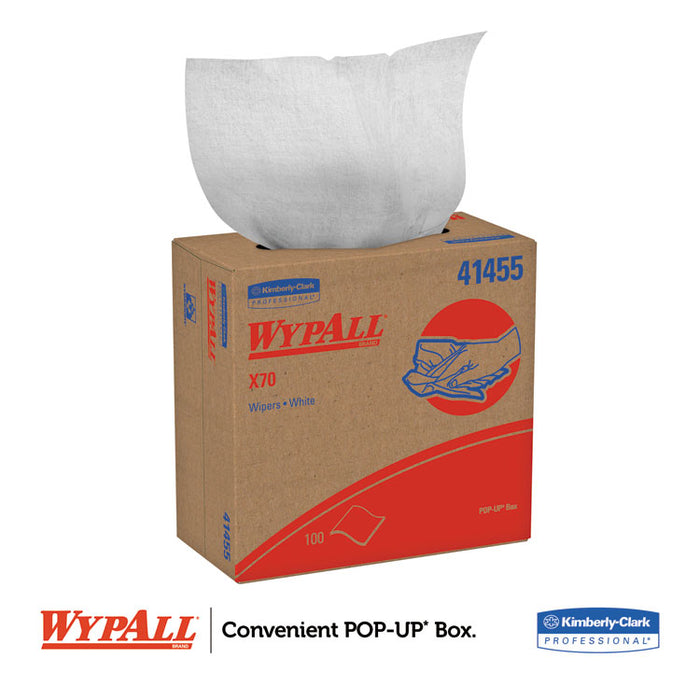 X70 Cloths, POP-UP Box, 9.13 x 16.8, White, 100/Box, 10 Boxes/Carton