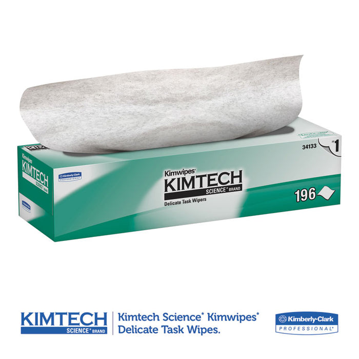 Kimwipes Delicate Task Wipers, 1-Ply, 11 4/5 x 11 4/5, 196/Box, 15 Boxes/Carton