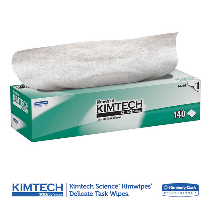 Kimwipes Delicate Task Wipers, 1-Ply, 14 7/10 x 16 3/5, 140/Box, 15 Boxes/Carton