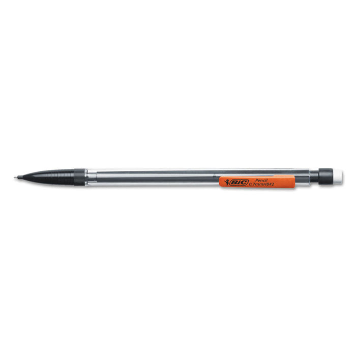 Xtra Smooth Mechanical Pencil, 0.7 mm, HB (#2.5), Black Lead, Clear Barrel, Dozen