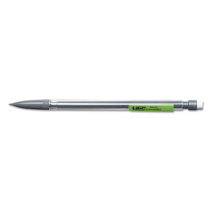 Xtra-Precision Mechanical Pencil, 0.5 mm, HB (#2.5), Black Lead, Clear Barrel, Dozen