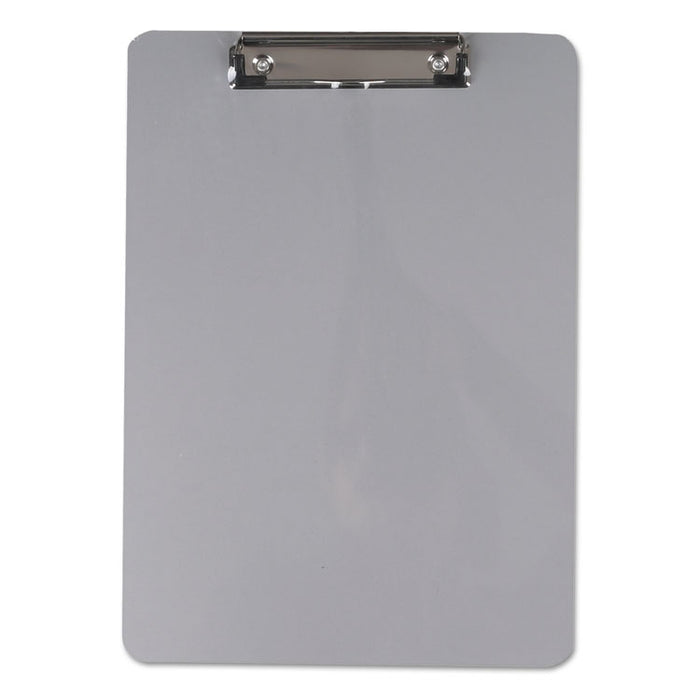 Aluminum Clipboard with Low Profile Clip, 0.5" Clip Capacity, Holds 8.5 x 11 Sheets, Aluminum