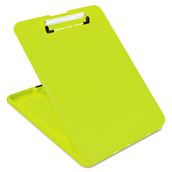 SlimMate Storage Clipboard, 1/2" Clip Capacity, 8 1/2 x 11 Sheets, Hi-Vis Yellow