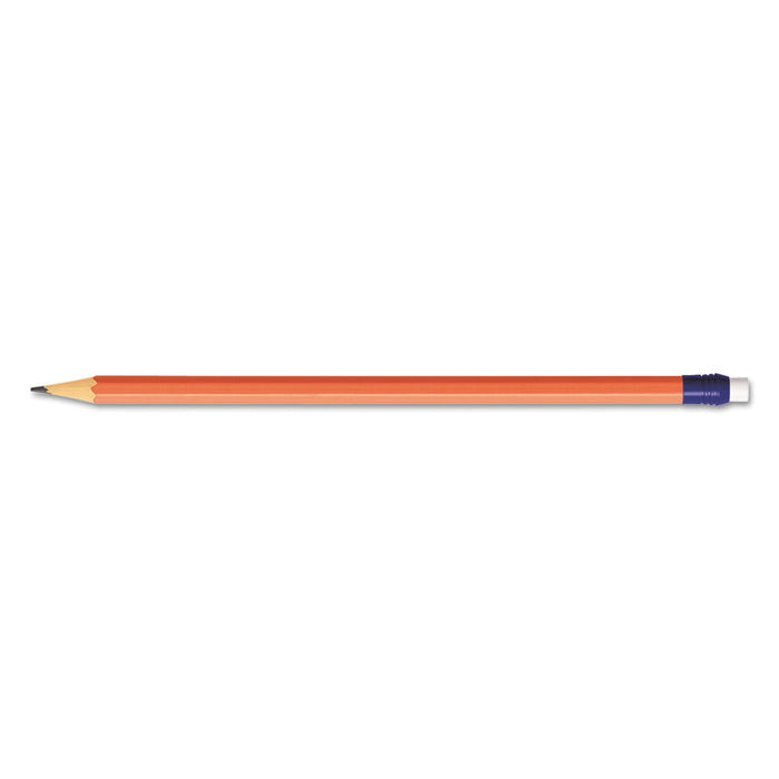 #2 Pencil Xtra Fun, HB (#2), Black Lead, Assorted Barrel Colors, 18/Pack