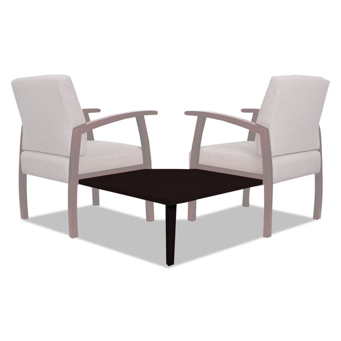 Alera Reception Lounge 700 Series Gang Table, Corner, 27.5 x 27.5, Mahogany