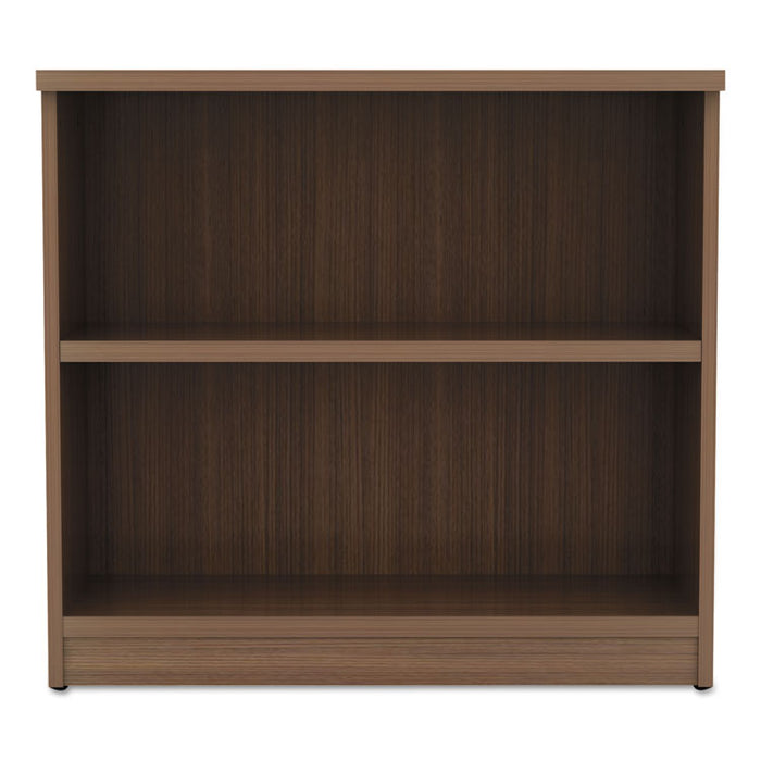 Alera Valencia Series Bookcase,Two-Shelf, 31 3/4w x 14d x 29 1/2h, Modern Walnut