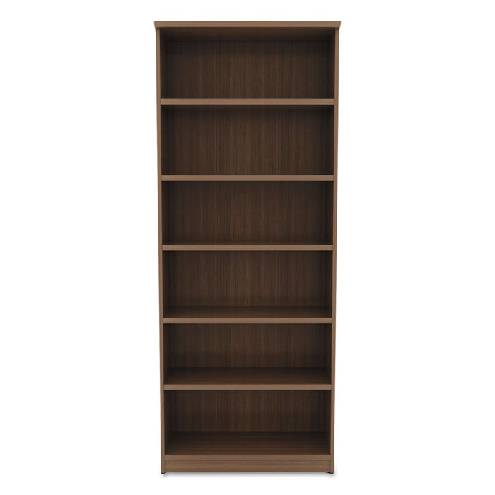 Alera Valencia Series Bookcase, Six-Shelf, 31.75w x 14d x 80.25h, Modern Walnut