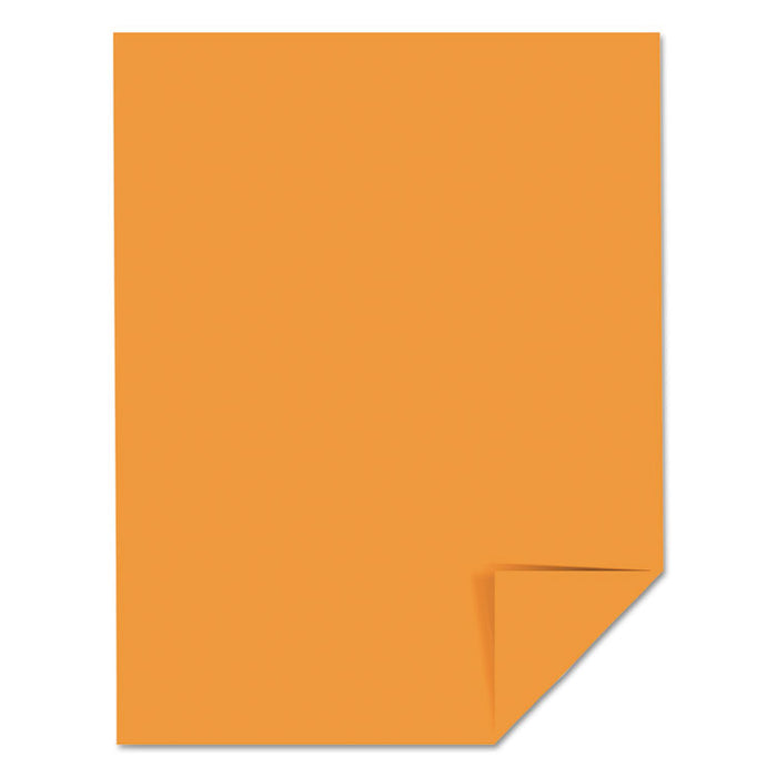 Color Cardstock, 65lb, 8.5 x 11, Cosmic Orange, 250/Pack