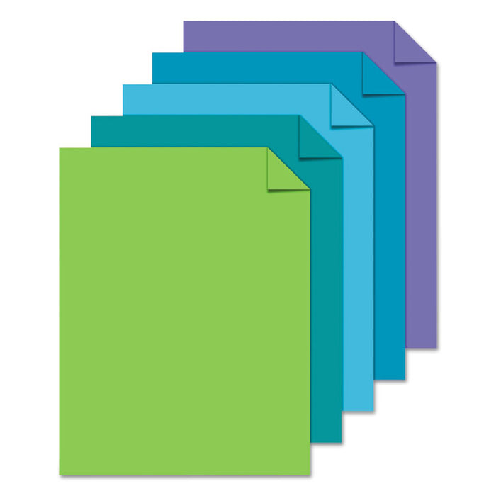 Color Paper - "Cool" Assortment, 24lb, 8.5 x 11, Assorted Cool Colors, 500/Ream