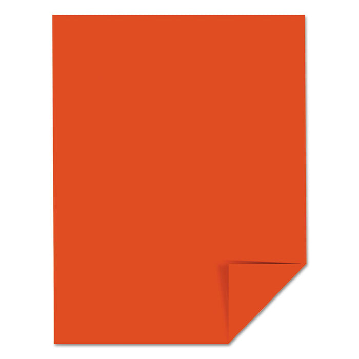 Color Cardstock, 65lb, 8.5 x 11, Orbit Orange, 250/Pack