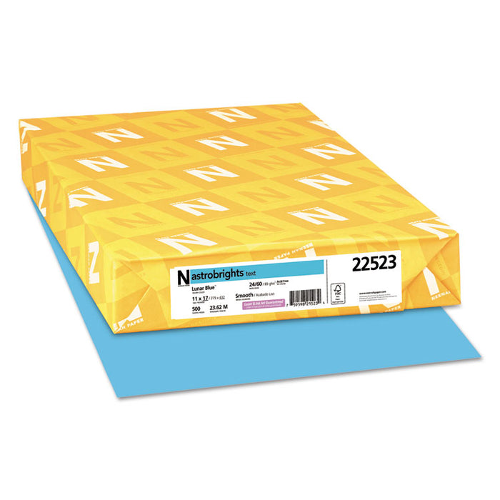 Color Paper, 24lb, 11 x 17, Lunar Blue, 500/Ream