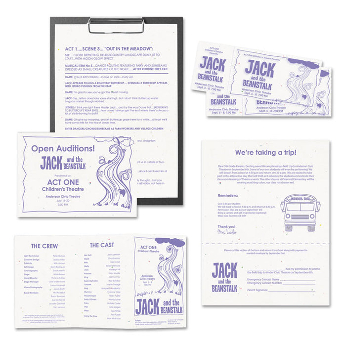 Color Paper, 24lb, 8.5 x 11, Stardust White, 500/Ream