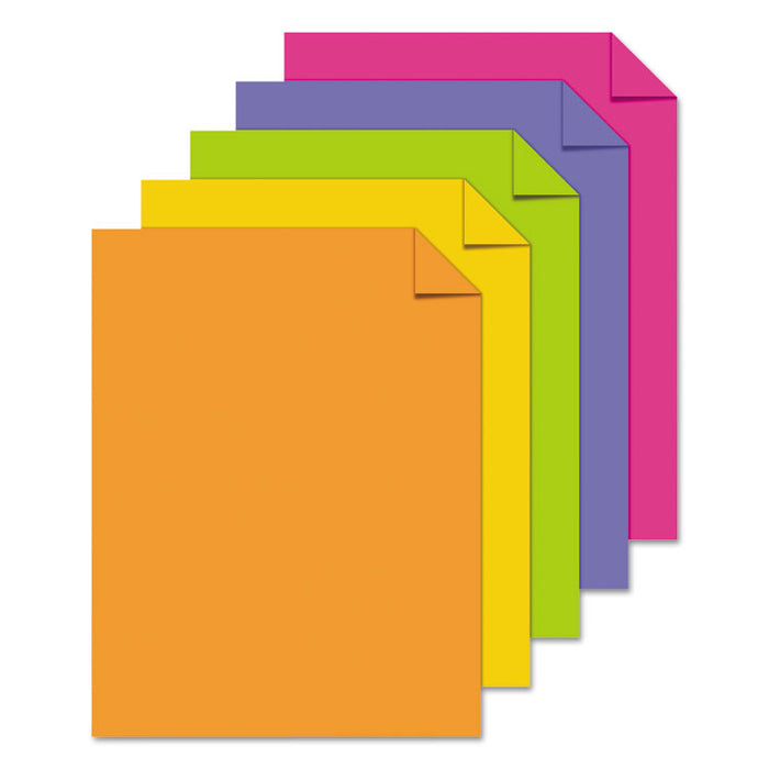 Color Paper - "Happy" Assortment, 24lb, 8.5 x 11, Assorted Happy Colors, 500/Ream
