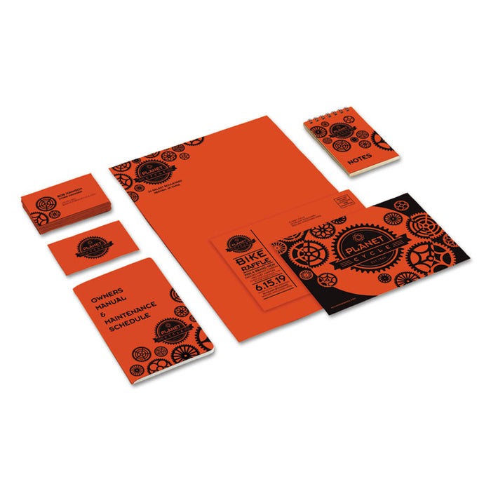 Color Cardstock, 65lb, 8.5 x 11, Orbit Orange, 250/Pack