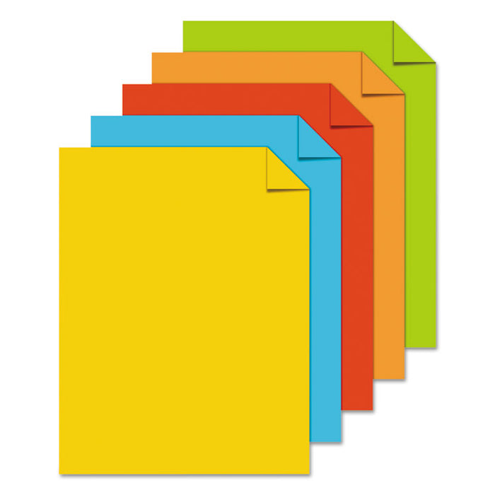 Color Paper - Five-Color Mixed Carton, 24 lb Bond Weight, 8.5 x 11, Assorted, 250 Sheets/Ream, 5 Reams/Carton