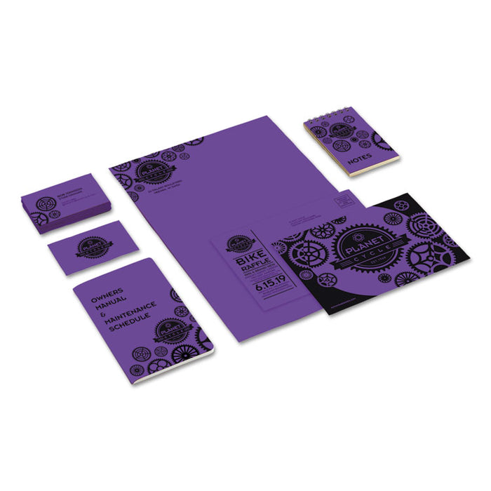 Color Cardstock, 65lb, 8.5 x 11, Gravity Grape, 250/Pack